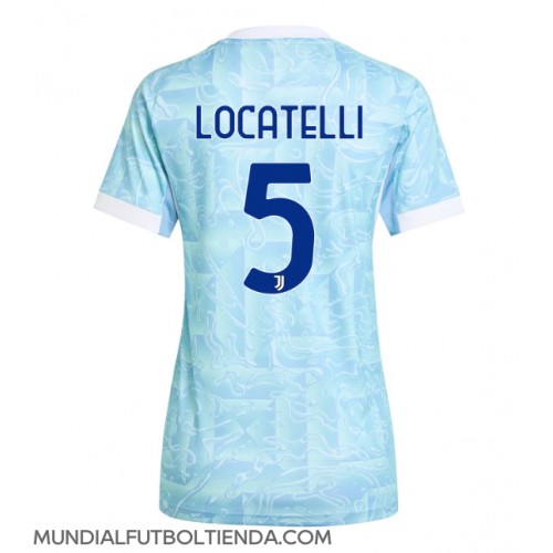Camiseta Juventus Manuel Locatelli #5 Segunda Equipación Replica 2025-26 para mujer mangas cortas